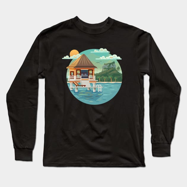 Tahitian Paradise Long Sleeve T-Shirt by zachroszczewski